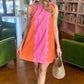 Hailey Sunkist Dress - Orange/Pink