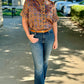 Ivy Jane Autumnal Ruffle Silky Blouse