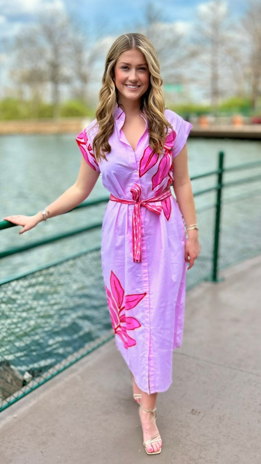Paige Dress - Pink Elephant