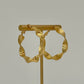 Gold Ribbon Hoops
