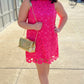 Pink Floral Lace Dress