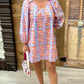 Uncle Frank Big Roses Dress - Plaid
