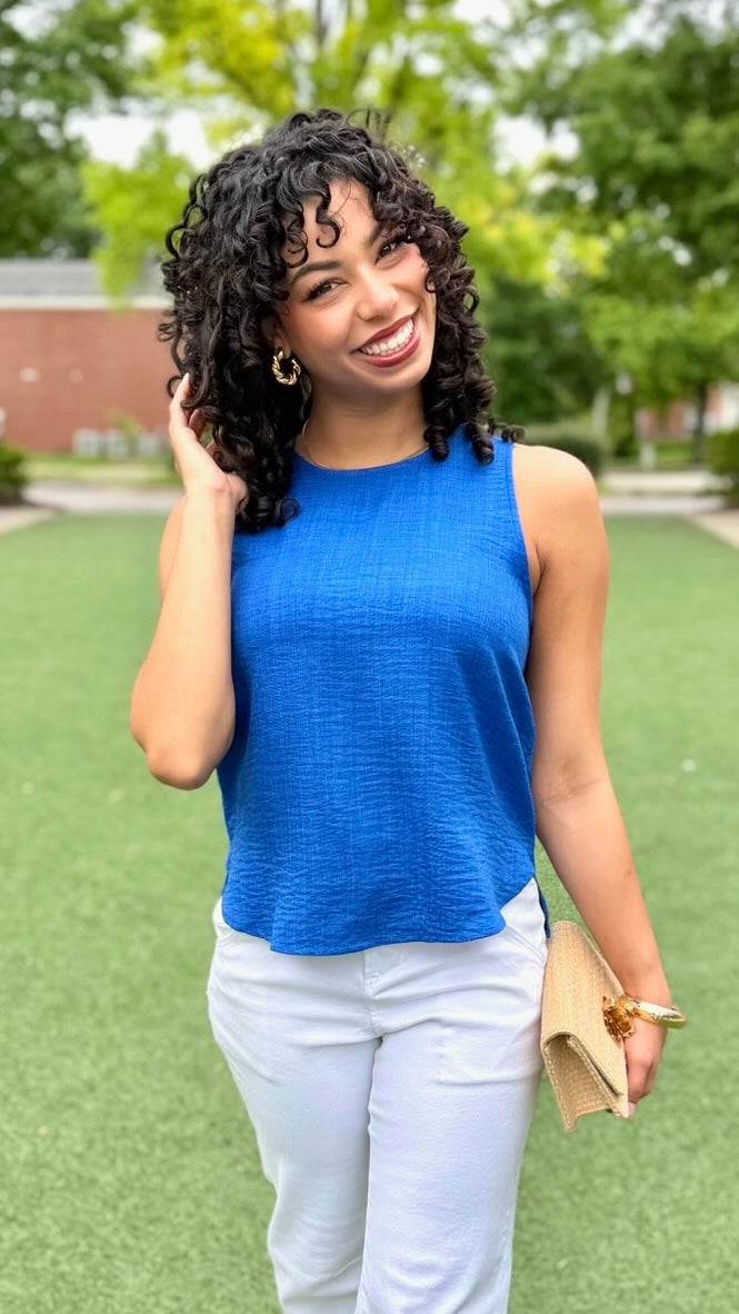 Joyce Sleeveless Top - Royal