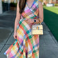 Jude Connally Easton Stretch Linen Dress - Plaid Multi