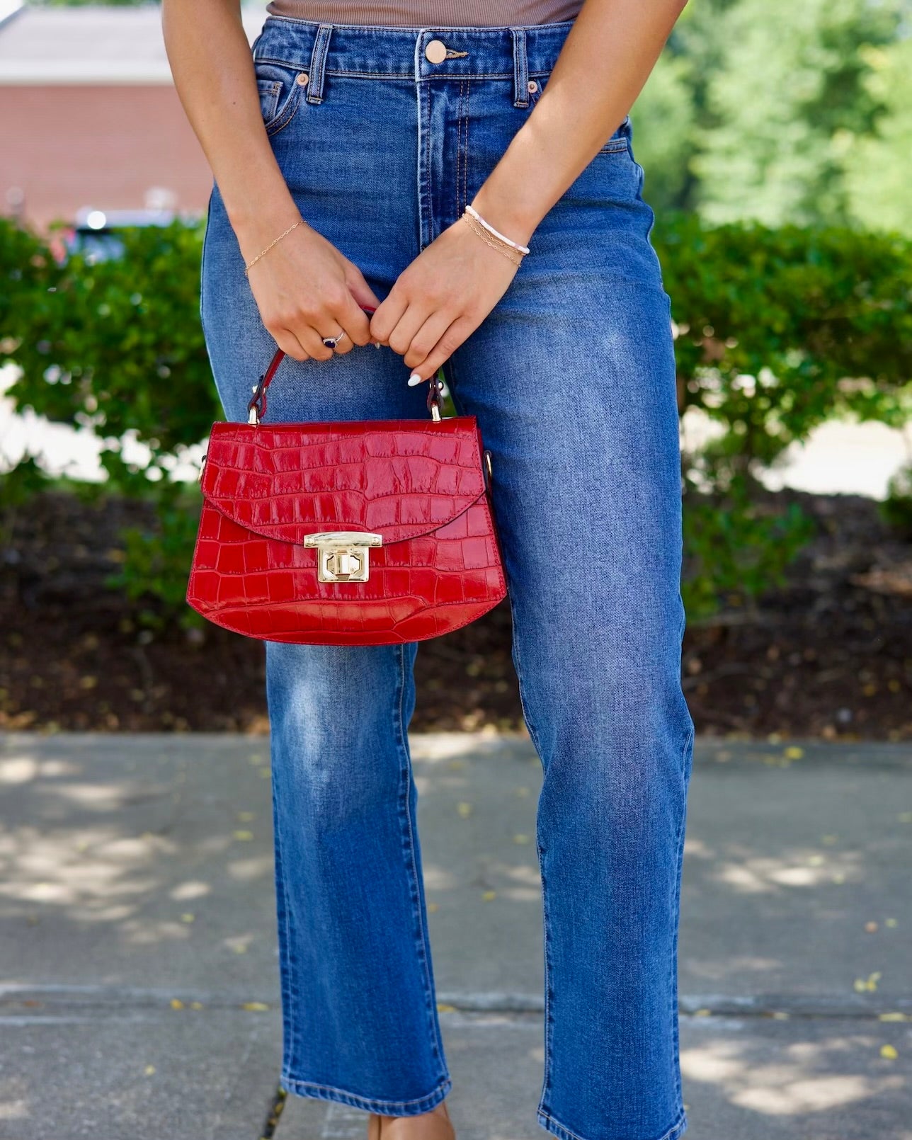 German Fuentes Brittany Leather Bag - Red