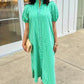Serena Striped Midi Dress - Green