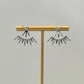 Rhinestone Spider Leg Earrings - Silver