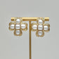 Flower Gold & Pearl Earrings