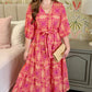 Ivy Jane Midi Tiered Dress -  Fuchsia