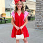 Color Pop Poplin Dress - Red/Pink