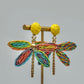 Multi Raffia Dragonfly Earrings