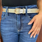 Gold Skinny Leather Belt