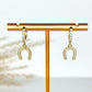 Gold Horseshoe Huggie Hoop Earrings