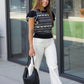 Bethany Sweater - Black & Cream