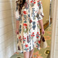 Whitney Floral Button Down Dress - White