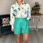 Tyler Boe Vegan Leather Shorts - Parakeet