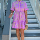 Uncle Frank Cross Stitched Dress - Pink