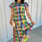 Uncle Frank Shirred Front Dress - Plaid
