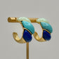 Blue Muti Hoop Earrings
