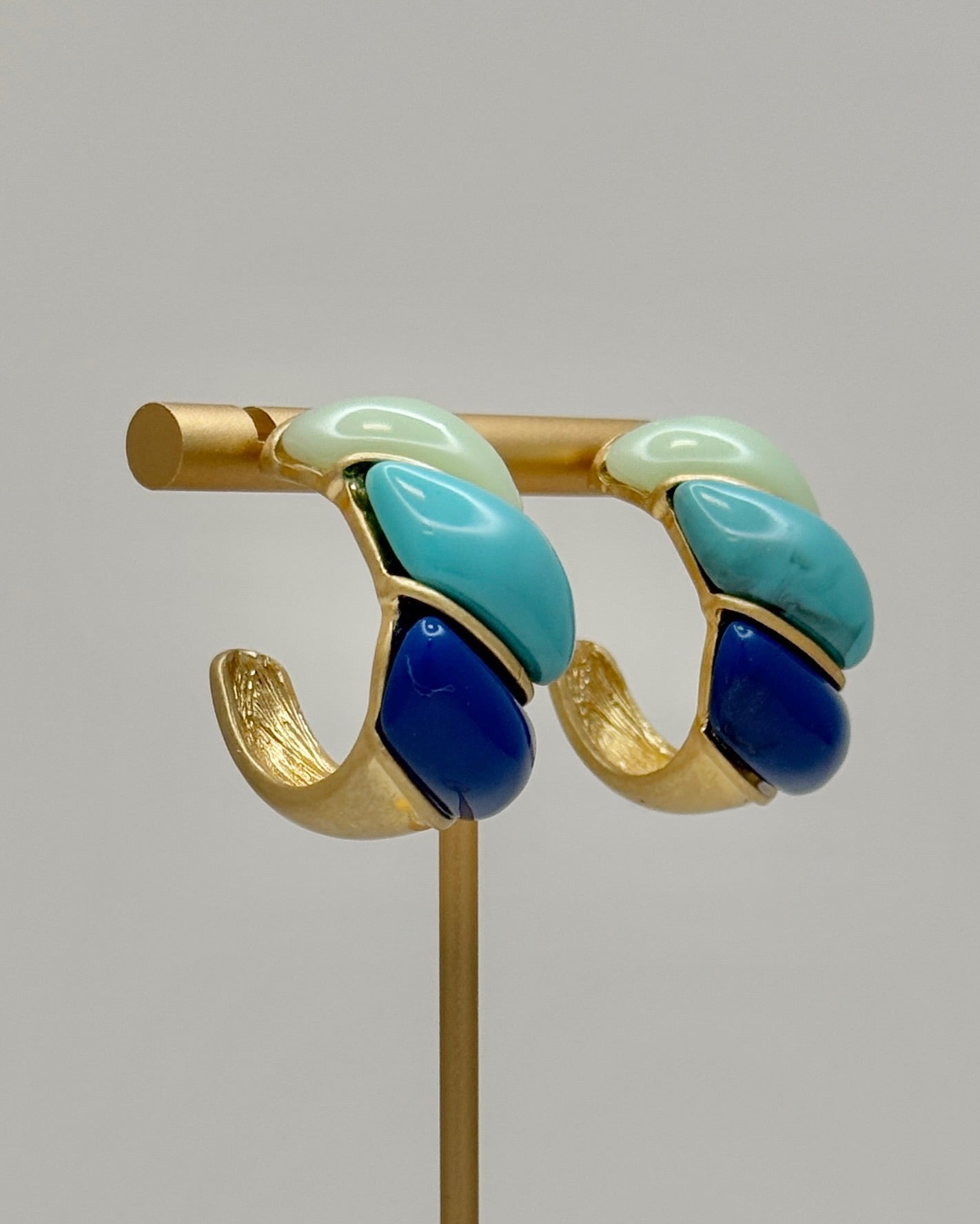 Blue Muti Hoop Earrings