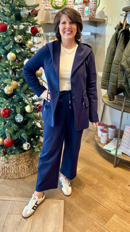 Amanda Cinch Waist Jacket - Navy