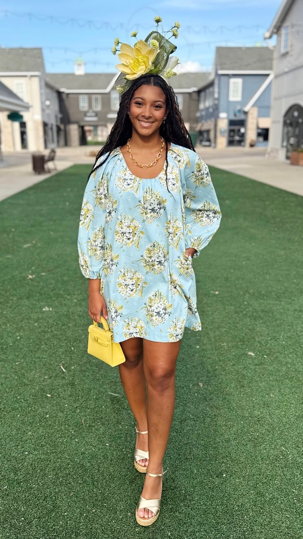 Uncle Frank Big Roses Dress - Blue