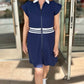 Navy With White Trim Leisure Dress