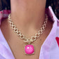 Gem Necklace - Fuchsia