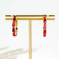 Everyday Huggie Hoop Earrings - Red