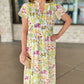 Ivy Jane Shirred Front Midi Dress - Animal