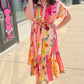 Just Bellina Fruits And Florals Midi Dress
