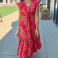 Uncle Frank Midi Dress - Coral