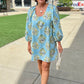 Uncle Frank Big Roses Dress - Blue