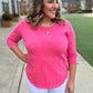 Habitat 3/4 Sleeve Hi-Lo Tshirt - Watermelon