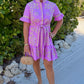 Uncle Frank Cross Stitched Dress - Pink