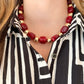 Gold & Burgundy Bead Necklace