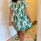 Jade Mini Tunic Dress - Green Print