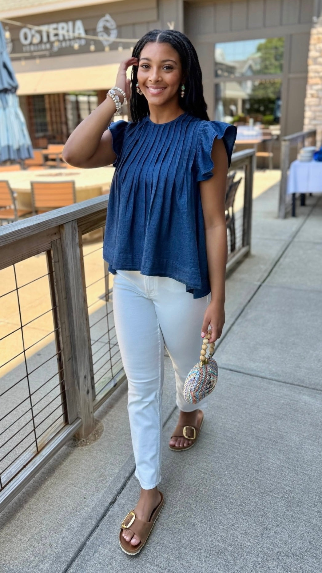 Ivy Jane Tucked Denim Top - Indigo
