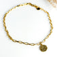 Matte Gold Chain Link Pendant Necklace