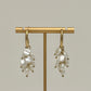 Disk Pearl Fringe Earrings