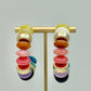 DARK MULTI BEAD HOOPS