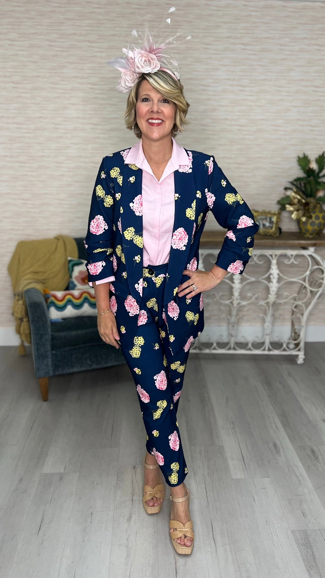Navy Hydrengia Weekend Blazer