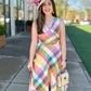 Jude Connally Easton Stretch Linen Dress - Plaid Multi