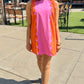 Hailey Sunkist Dress - Orange/Pink