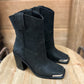 western wear, black boot, black western boot, square toe boot, everyday boot, dolce vita, dolce vita boot, dolce vita black boot, suede boot, dolce vita black suede boot