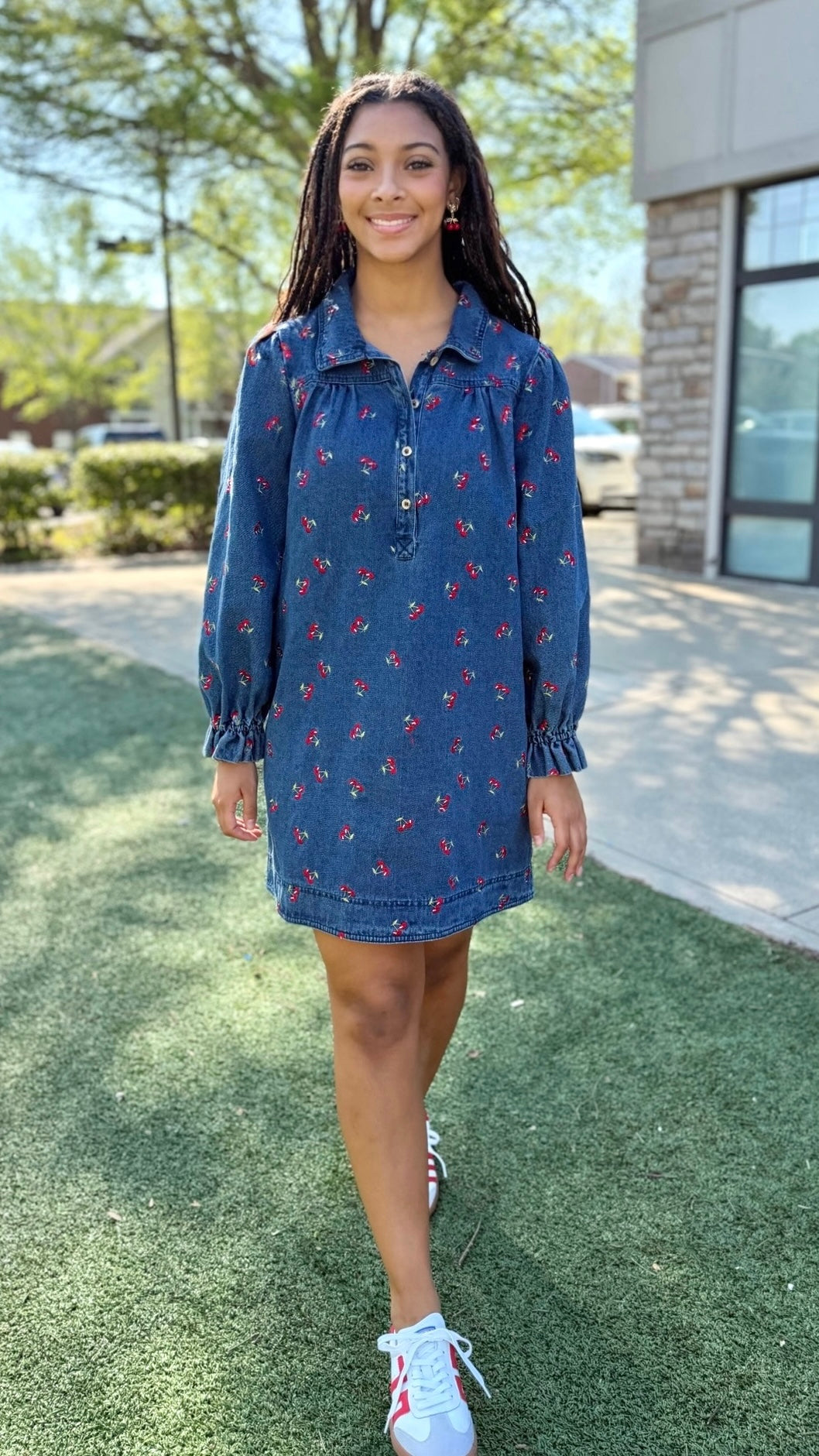 Cherry on Top Denim Dress