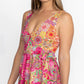 Johnny Was Flamingo And Kaleida Wrap Skirted One Piece