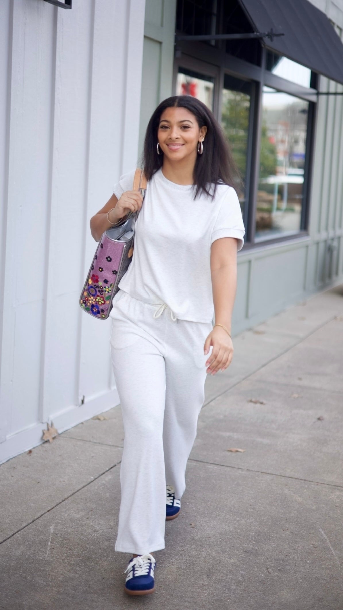 Angela Short Sleeve Knit Top - Silver Grey