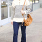 Hamptons Stripe Sweater - Ecru