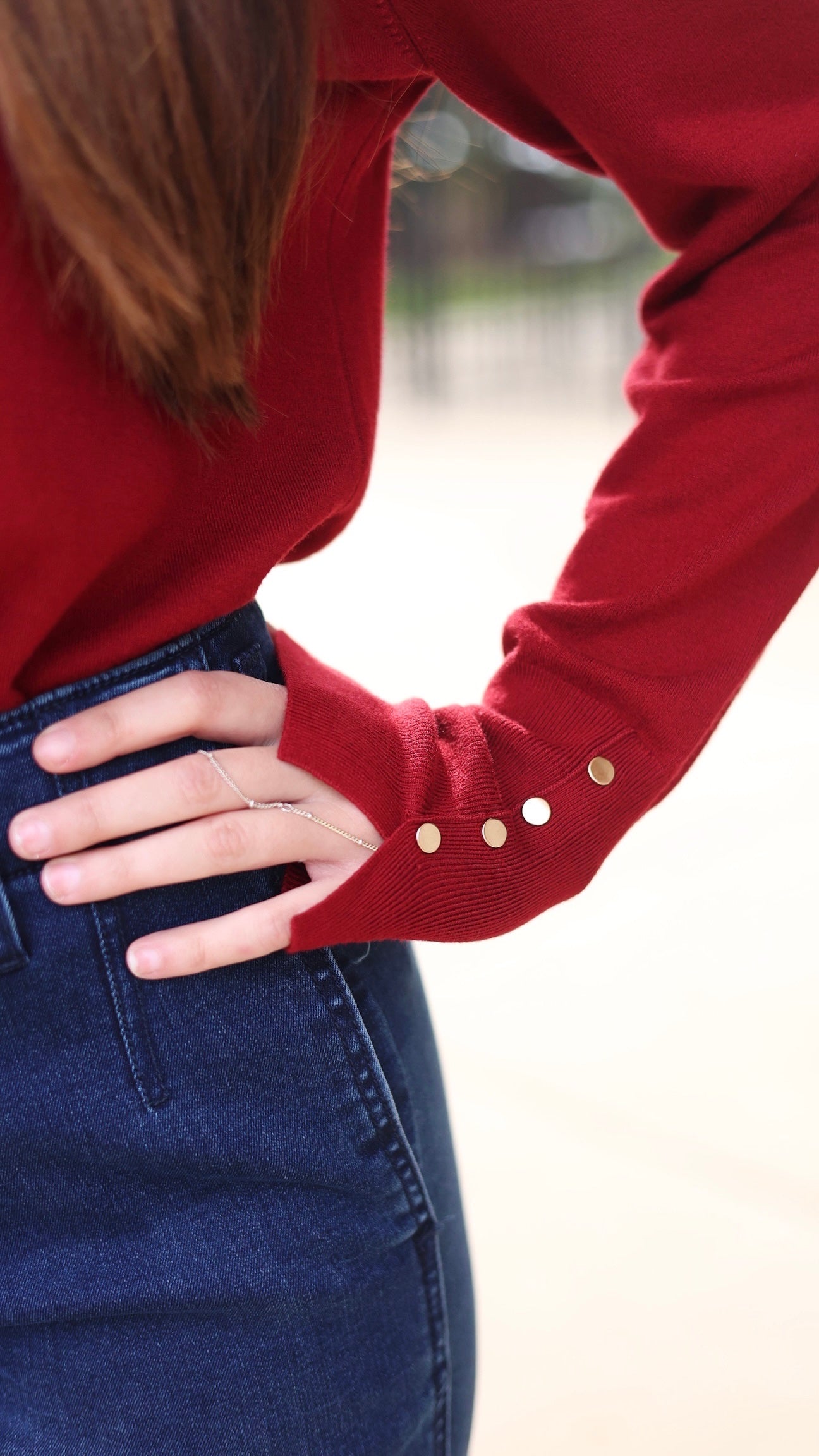 Gabbie Knit Top - Burgundy